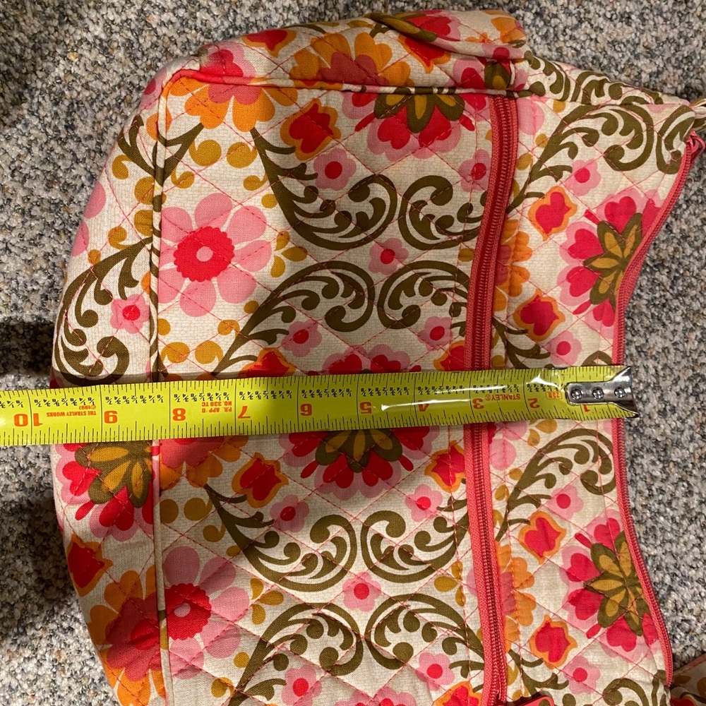 Vera Bradley pink and orange flower print bag - Picture 4 of 11